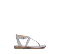 Frye Taylor Women's Sandals - Full-Grain Leather & Adjustable Ankle Strap - Padded Footbed with Low Heel - Flexible Outsole Flat Sandals - Lightweight Rubber Outsole for Flexibility, Steel Blue, 3.5