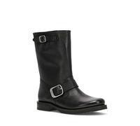 Frye Veronica Short Boots for Women Made from Full-Grain Leather with Antique Metal Hardware, Goodyear Welt Construction, and Rubber Lug Soles - 6 ¾” Shaft Height, Black - Kappa, 6 UK