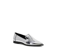 Frye Women's Kenzie Venetian Slip on Loafer, Silver - Mercury Leather, 4.5 UK