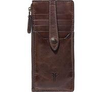 FRYE Women's Melissa Snap Card Wallet, Stylish Design with Holder & Slots, Compact for Purse, Dark Brown, One Size