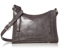 FRYE Women's Melissa Zip Crossbody Bag, Stylish Handbag with Adjustable Strap & Pockets Cross Body, Carbon, One Size