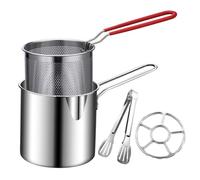 Fryer Pot,Stainless Steel Space-Saving - Deep Frying Pot for Cooking,for Kitchen Restaurant RV Catering Truck Chicken Fillet Wings French Fries Desserts