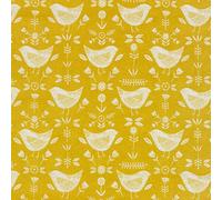 Fryetts Fabrics Cotton Oilcloth Tablecloth Wipe Clean Narvik Ochre Yellow Matt Finish Round (100cm (39") Round)