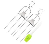 Frying fork set - washable skewers, integrated ejector, culinary hardware with multiple sticks, culinary picnic equipment implementation | for Seafood Steak Onion Ana