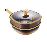 Frying Pan - 12x4 inches Titanium Alloy Non Stick Deep Skillet for Home Cooking, Kitchen Accessories with Lid, Multi Purpose Pot for Eggs, Pancake, Baking, Cooktop Camping