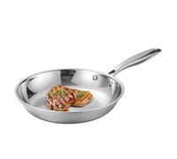 Frying Pan Deep Skillet Oven Safe Skillet - Stainless Cookware, Steel Frying Pan for Home, Kitchen, All Cooking Methods, Daily Use