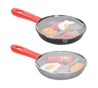 Frying Pan - Frying Pan Skillet | DIY Kids Kitchen Accessories | Pretend Playset Pans Utensils Cookware Foods | Educational Gift Girls Boys Age 3+ Learning Imaginative Fun Set