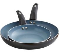 Frying Pan Set By Tower T80300 20cm & 28cm Ceramic Coated Non-Stick Grey