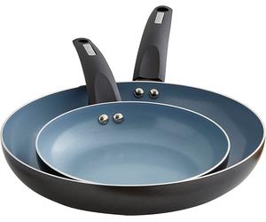 Frying Pan Set By Tower T80300 20cm & 28cm Ceramic Coated Non-Stick Grey