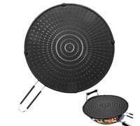 Frying Pan Splatter Guard 13 Inch Silicone Splatter Screen Guard for Frying Pan Multi-Use Heat Resistant Grease Cover for Skillet Kitchen Tools, Splatter Screen for Frying Pan