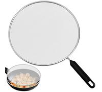 Frying Pan Splatter Guard 29CM Splatter Splash Screen for Frying Pan Mesh Splash Splatter Guard for Frying Pan Stainless Steel Splatter Screens Cover Drain Board for Cooking Pots Frying Pan