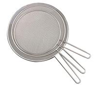 Frying Pan Splatter Guard 3Pcs 9.8, 11.4, 13 Inch Stainless Steel Splatter Screen in 3 Sizes Non-Stick Splash Guard with Handle Fine Mesh Protects Skin from BurnsFrying
