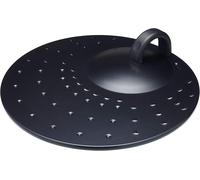 KitchenCraft Frying Pan Splatter Guard Lid with Handle, Metal Pan Lid, Dishwasher-Safe 31 cm (12''), Black