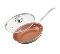 Frying Pan with Glass Lid - Non-Stick Scratch Resistant Cooking Pan - Oven & Dishwasher Safe, Suitable for All Hobs mysmartbuy Multi Medium