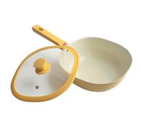 Frying Pan with Lid - Lightweight Alloy Skillet, Nonstick Cooking Pan | Durable Heat-Resistant Design Feature, Scratch-Proof Easy Clean Coating Product, Cookware for Home Kitchen APA