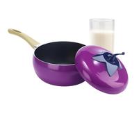 Frying pan with practical lid, versatile and multifunctional, | Cooking Pot Ideal For Pasta, Soup, Spaghetti, Home Kitchen And Restaurant Eggplant H