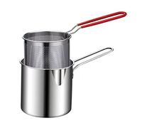 Frying Pot 304 Stainless Steel Kitchen with Filter Pan Chicken Fried Chicken Cooking Tools Turkey Pot with Spout with Basket for Home Use Stainless Steel Fry Basket for Turkey with