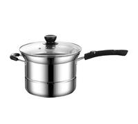 Frying Pot with Lid & Handle Mirror Polished Stainless Steel Fryer Pot with Filter Basket & Steaming Plate for All Kinds of Stove Frying