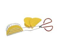 Frying Tacos Shaper - Tortilla Holder for Making Mexican Tacos Stainless Steel + Rubber - V Shaped Potato Chips Kitchen Baking Tools Accessories