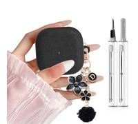 Frylaa for Samsung Galaxy Buds 4 Case/Galaxy Buds 4 Pro Case Cover,Cute Engraved Flower Cover for Samsung Galaxy Buds 4/4 Pro,Silicon Skin with Girly Floral Keychain&Cleaing Pen Women Girls-Black