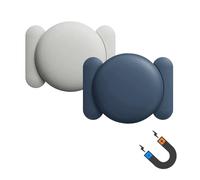 Frylaa Magnetic Holder Case for Airtag,2pcs Hidden Soft Silicon Protective Cover with Strong Magnet Mount GPS Tracker for Metal Surface for Car/Vechiles/Truck/Bike/Trailer/Motocycle/Laptop-Blue+Stone