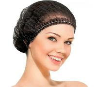 Fryloo bucket hat Cap 100pcs Disposable Bouffant Caps 21inch Elastic Hair Nets Dustproof Shower Bath Spa Hotel Cove-black
