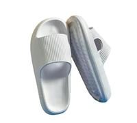 Fryloo Cotton slippers Eva Sandals Simple Men Women Wear Thick-soled Non-slip Summer Quarters Bathroom Shower Indoor Home Casual-a15-38-39