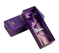 Fryloo Father's gift Plated Rose With Love Holder Box | For Day, Valentine's And More-color Purple