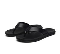 Fryloo slippers Flip Flops For Men, Leather Flat Summer Beach Casual Shoes Lightweight Soft Non-slip Daily