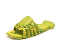Fryloo slippers Unisex 3d Lobster Slides - Funny Crawfish Novelty Non Slip Soft Pvc Beach Pool Party Sandals Plus Size-green-42-43