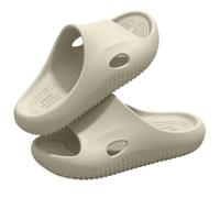 Fryloo slippers Unisex Medical Operating Room Slides, 4cm Thick Sole Anti-slip Waterproof Eva Slippers, 12-hour Standing Support Hospital Work Shoes-38-39-white