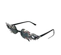 Fryloo sunglasses Women Rimless Fire-pattern Uv400, Anti-glare Candy-colored Frames For Beach And Outdoor Fashion-grey Colorful