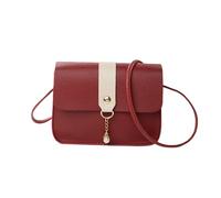 Fryloo tote bag ；makeup Contrast Women's Shoulder With Pearl Pendant, Small Square Luxury Crossbody Handbag, Designer Messenger For Phone And Daily Use