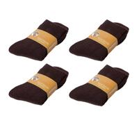Fryloo Winter Socks 4 Pairs Men Merino Wool Socks, Ultra-thick Terry Thermal Solid Color Super Warm Cold-resistant Eu 38-46-4pairs-coffee-one Size