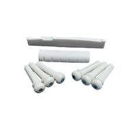 frymmx Guitar Parts Set: Real Bone Acoustic Guitar Bridge, Nut, and 6 Bridge Pins for Enhanced Tone, Fits 6-String Guitars