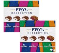 Fry's Collection Milk & Dark Chocolate Selection Box 249g Bundle of 2 - by Cadbury Gifts Direct, Peppermint Cream, Orange Cream, Chocolate Cream