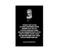 FrySky Alexander Graham Bell Classic Celebrity Art Vintage Classic Poster 10 Canvas Poster Wall Art Decor Print Picture Paintings for Living Room Bedroom Decoration Unframe-style 12x18inch(30x45cm)
