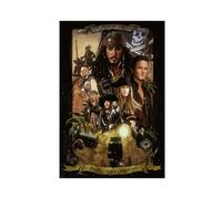 FrySky Film Pirates of The Caribbean Johnny Depp Poster 10 Canvas Poster Wall Art Decor Print Picture Paintings for Living Room Bedroom Decoration Unframe-style 16x24inch(40x60cm)