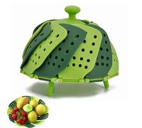 FRYSKYO Folding Veg Petal Steamer, Food Steamer Basket, Foldable Fruit Tray, Easy to Use, Portable for Veggies Seafood Cooking,