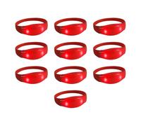 Fryzzolum Pack Of 10 Voice Activated Glowing Bracelets Colorful Silicone Wristbands Flashing Light Up Bangles Accessory For Kids Birthd, One Size, as described, as described