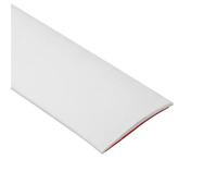 FRZXBKW 5Meters/16.4ft Floor Transition Strip, Self Adhesive Flooring Transitions Laminate Floor Strip 5CM/2" Wide Floor Flat Divider Strip Wood Grain Design(White,5meters)