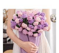 FRZXBKW Finished 80/120CM Crochet Flower Bouquet Blanket Graduation Gifts Handmade Knitted Rose Throw Blanket Flowers Summer Blankets Birthday Gifts for Women(E,80cm)