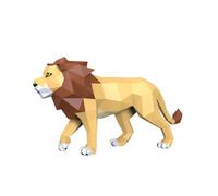 FRZXBKW Lion Papercraft,Paper Sculpture Kit,Origami Fox,3D Paper Craft Kit,DIY Paper Craft Templates,Wall Decor Art Piece Paper Ornament,3D Animal,not a Finished Model
