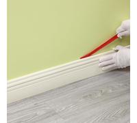 FRZXBKW PVC Skirting Board Trim Self-Adhesive, 5/10M Flexible Skirting Boards Covers, 98MM/125MM Width Peel and Stick Rubber Wall Base Moulding Trim,Wall Baseboard Molding Trim
