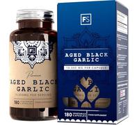 FS Aged Garlic Extract | 180 Odourless Garlic Capsules - 10,000mg Extract per Serving | Aged Black Garlic Supplement | Garlic High Strength | Non-GMO, Gluten & Allergen Free | Made in The UK