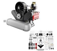 FS-B400 Engine Model, 14 cc Flat-Four Horizontal Opposed Four Cylinder Four-Stroke H4 Nitro Engine Model DIY Assembly Model (Kit Version)