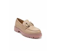 FS Climax Loafer Women's Patent Leather Loafers with Tassel, Chunky Platform Sole, Black, Formal School Work Shoes (Beige, UK Footwear Size System, Adult, Women, Numeric, Medium, 5)