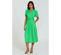 FS Collection Angel Sleeve Jersey Midi Dress In Green - M - Green