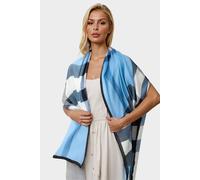 Fs Collection Check Print Scarf In Black & Blue Blue