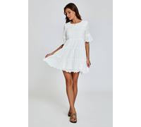 Fs Collection Lace Mini Dress In White White XS